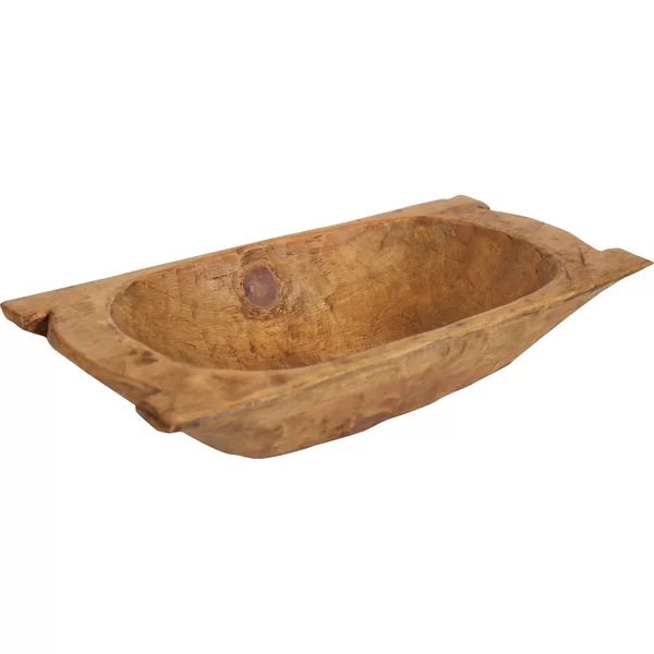Cultrera Wood Rectangle Decorative Bowl in Vintage Green | Wayfair North America