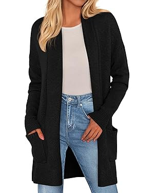 PRETTYGARDEN Women's Open Front Cardigan Long Sleeve Cozy Knit Sweaters Winter Fall Clothes 2025 ... | Amazon (US)