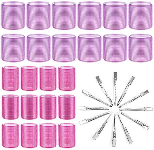Amazon.com : Hair Curlers Rollers, Cludoo 36Pcs Jumbo Big Hair Roller Sets with Stainless Steel D... | Amazon (US)