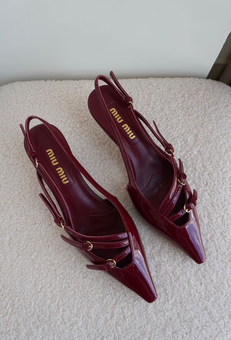 Burgundy Miu Miu kitten heels. True to size 

#LTKfindsunder100 #LTKsalealert #LTKfindsunder50
