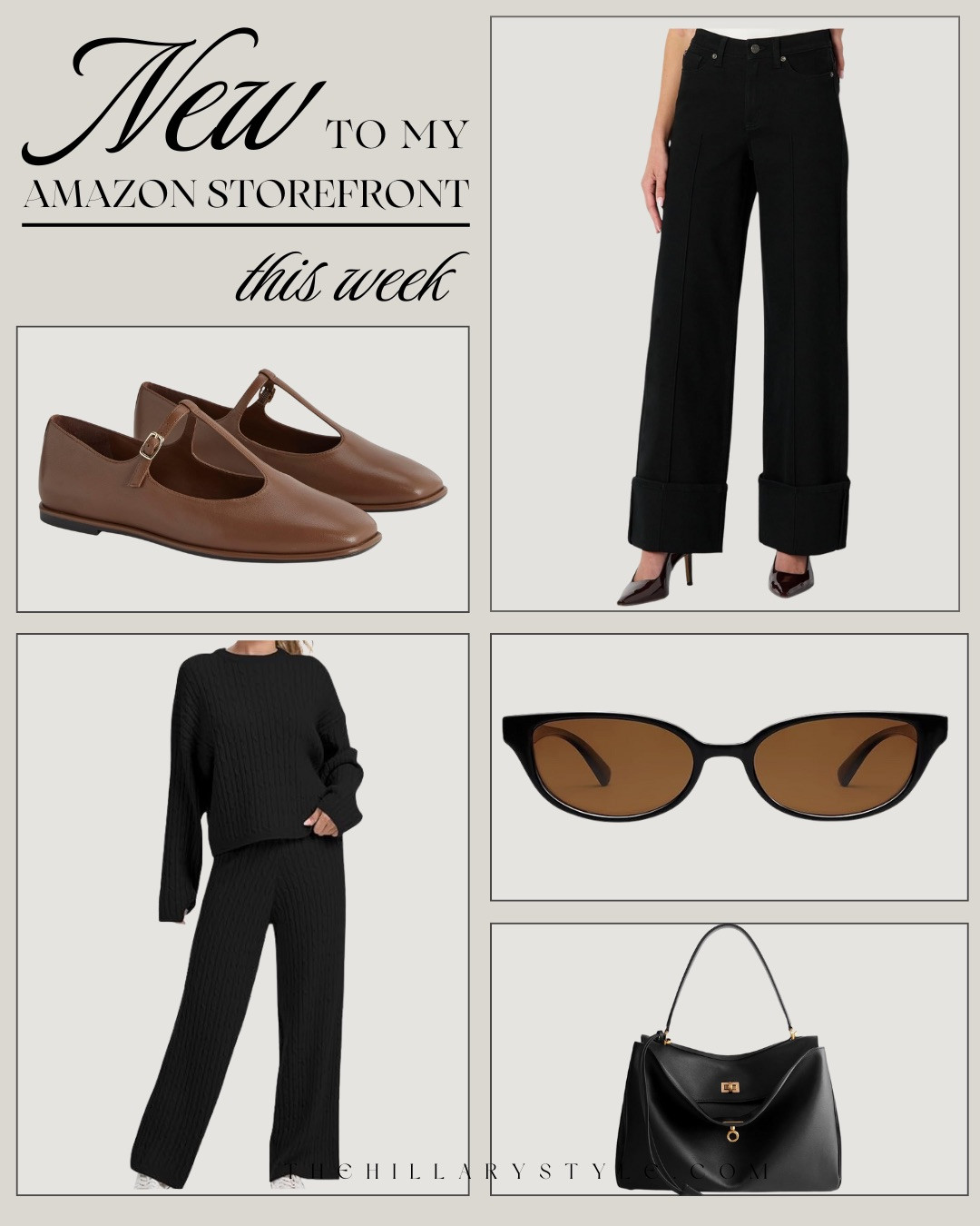 NEW TO MY AMAZON STOREFRONT — THIS WEEK! These are the newest fashion finds I just added to my Amazon storefront, and they’re so good for everyday wear. Think effortless black staples, polished wide-leg pants, cozy matching knits, chic flats, and timeless accessories that elevate even the simplest outfit. Easy pieces you can mix, match, and wear on repeat without trying too hard.

#Amazon #TheHillaryStyle #AmazonStorefront #AmazonFashionFinds #EverydayStyle #CapsuleWardrobe #NeutralStyle #ClassicStyle #EffortlessFashion 

 #LTKValentine #LTKmomlife #LTKOver40