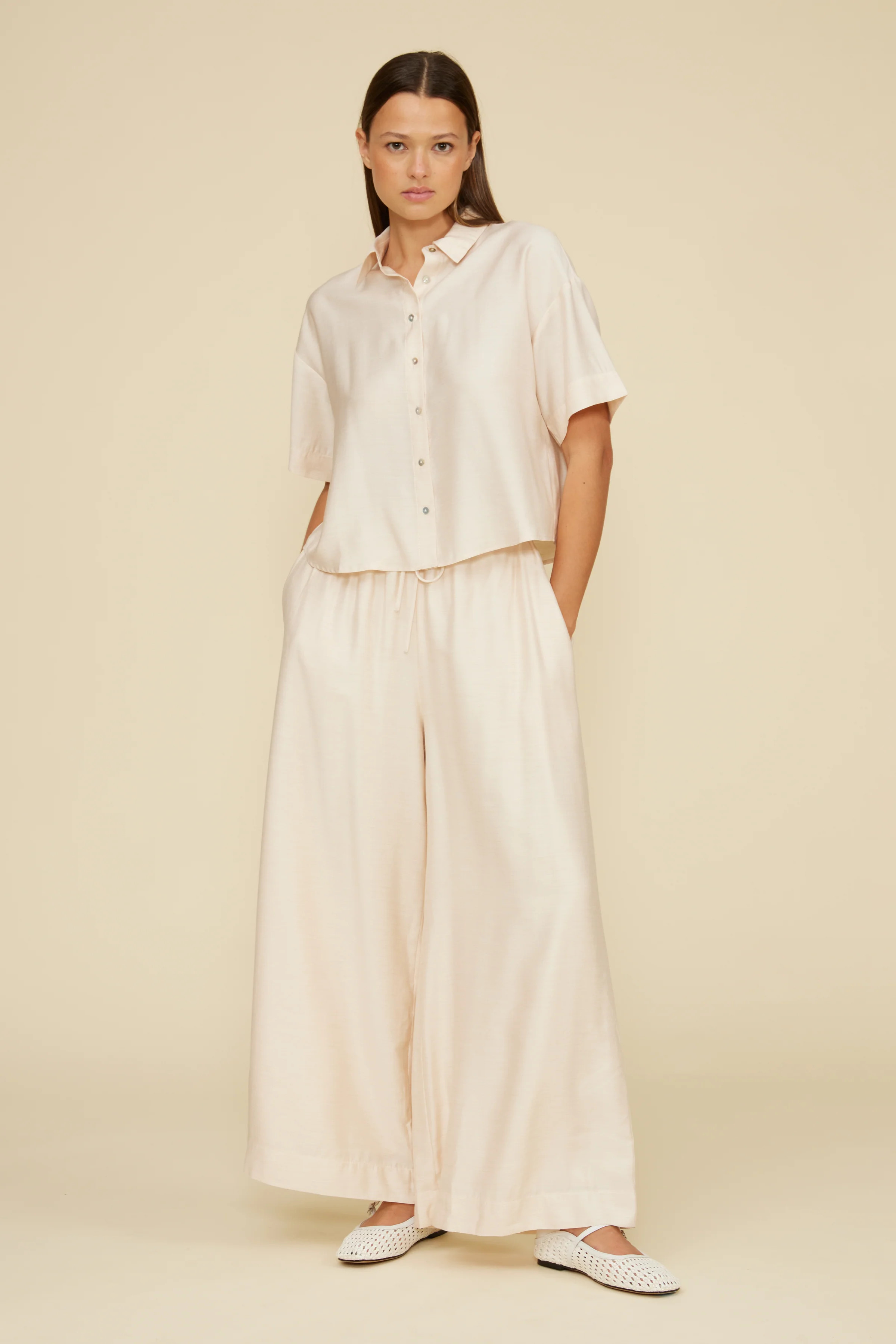 Bea Flowy Pant - Champagne | LUCY PARIS