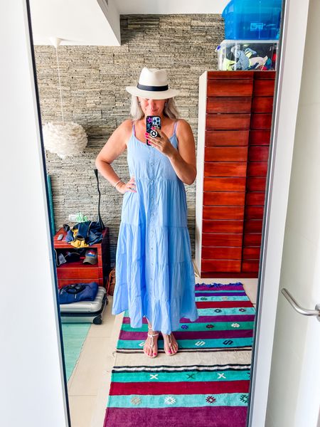 Beach ready in a sparkly lilac bikini covered up by a light blue sundress (Primark), Ipanema sandals and a sun hat. 



#LTKstyletip #LTKtravel #LTKswim