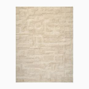 Rounded Shapes Shag Wool Rug | West Elm (US)