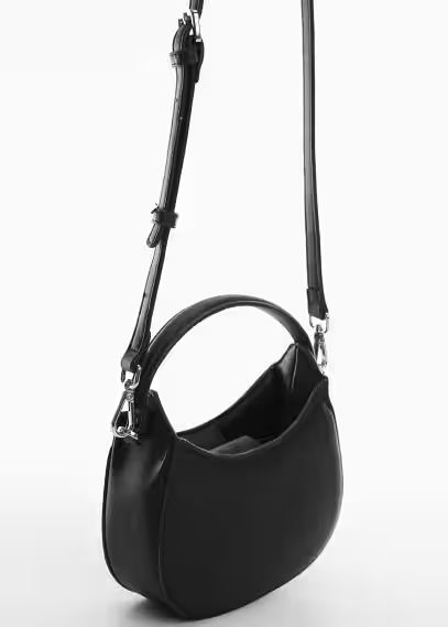 Shoulder bag with short handle black - Woman - One size - MANGO | MANGO (UK)