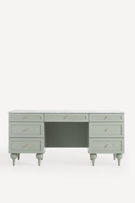 Fern Marble Top Executive Desk | Anthropologie (US)