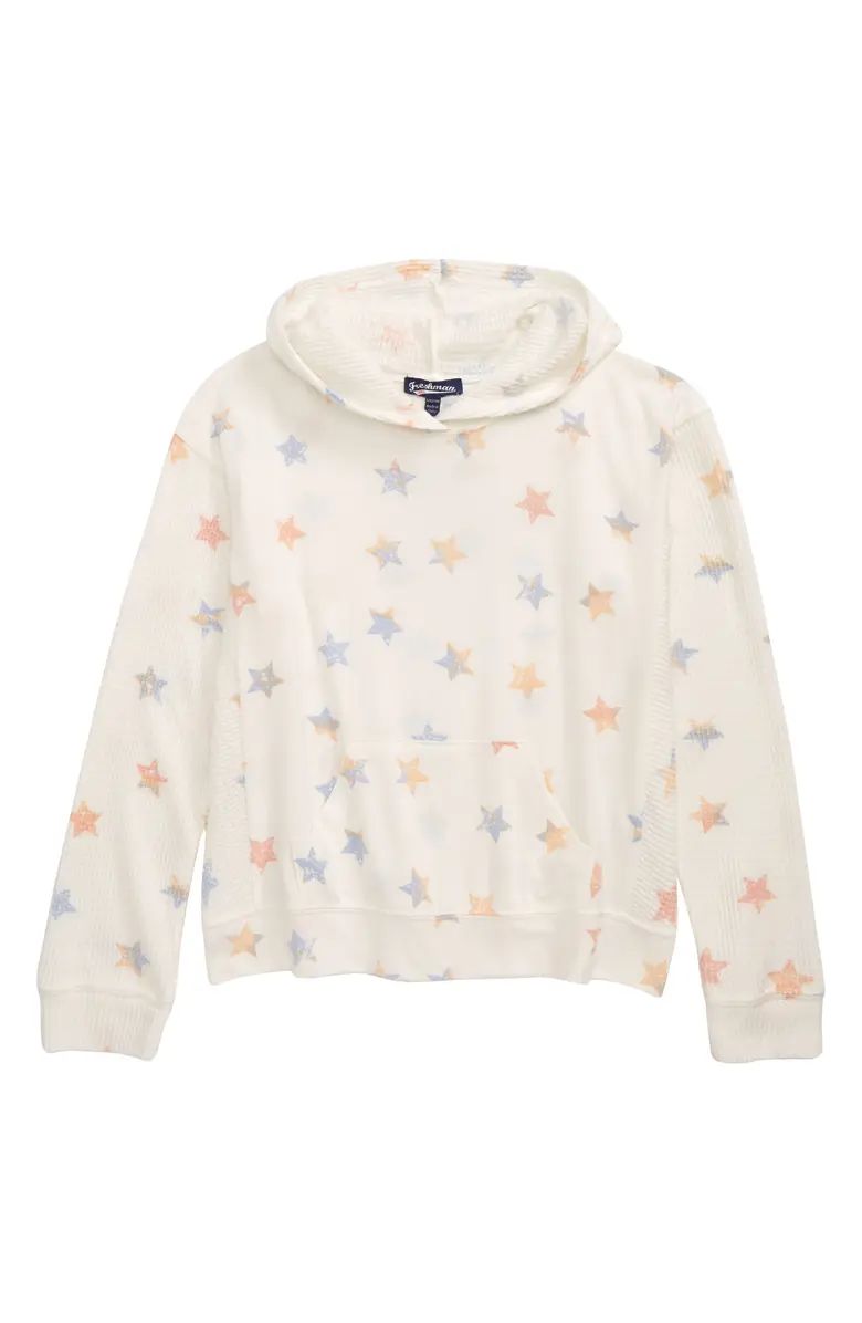 Freshman Star Print Hacci & Thermal Pullover Hoodie | Nordstrom | Nordstrom