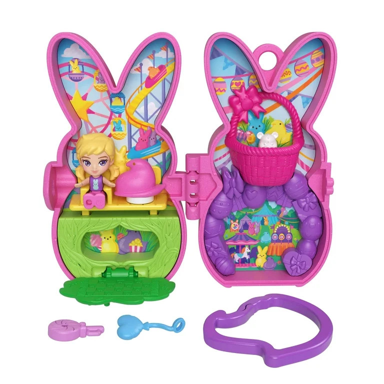 Polly Pocket x PEEPS®, Doll & 2 Playsets with 7 Themed Accessories, Compact Travel Toy with Keyc... | Walmart (US)