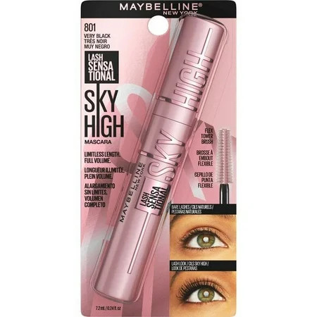 Very Black Washable | Maybelline Lash Sensational Sky High | Mascara Makeup | Walmart (US)