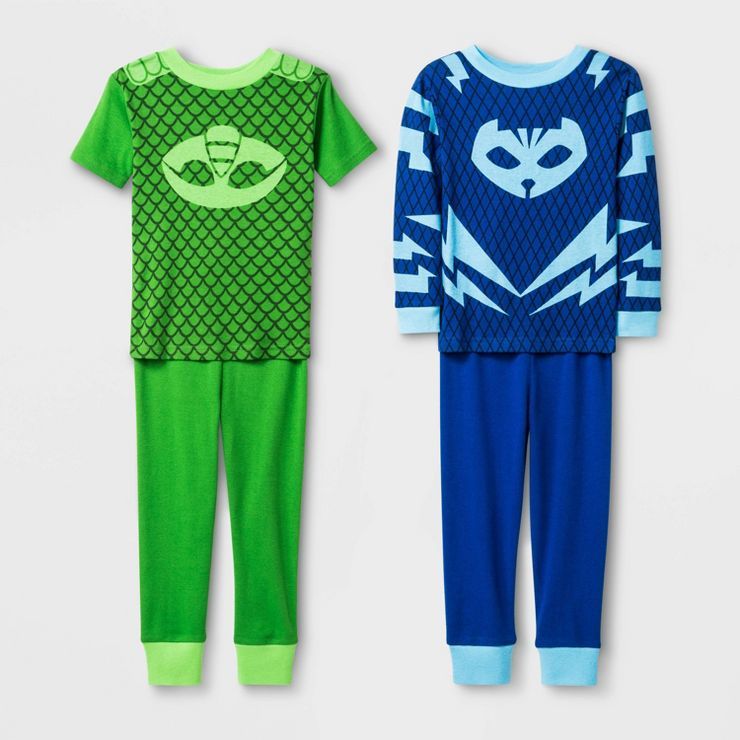 Toddler Boys' 4pc PJ Masks Snug Fit Pajama Set - Blue | Target
