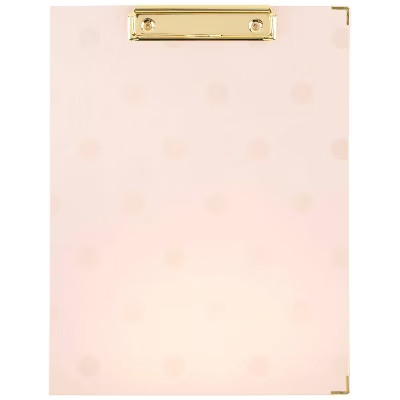 Sugar Paper Essentials Clipfolio Pink Gloss Dot | Target