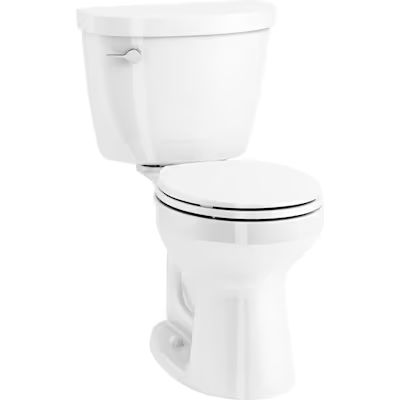 KOHLER Cimarron White Round Chair Height 2-piece WaterSense Soft Close Toilet 12-in Rough-In 1.28... | Lowe's