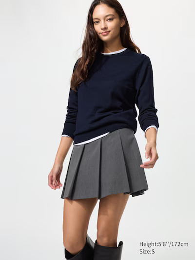 Women's 100% Merino Crew Neck Jumper | UNIQLO UK | UNIQLO (UK)
