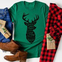 Christmas T Shirt, Custom Reindeer Shirt , Holiday Funny Gift, 2020 Shirts, Fall & Winter Gift For H | Etsy (US)
