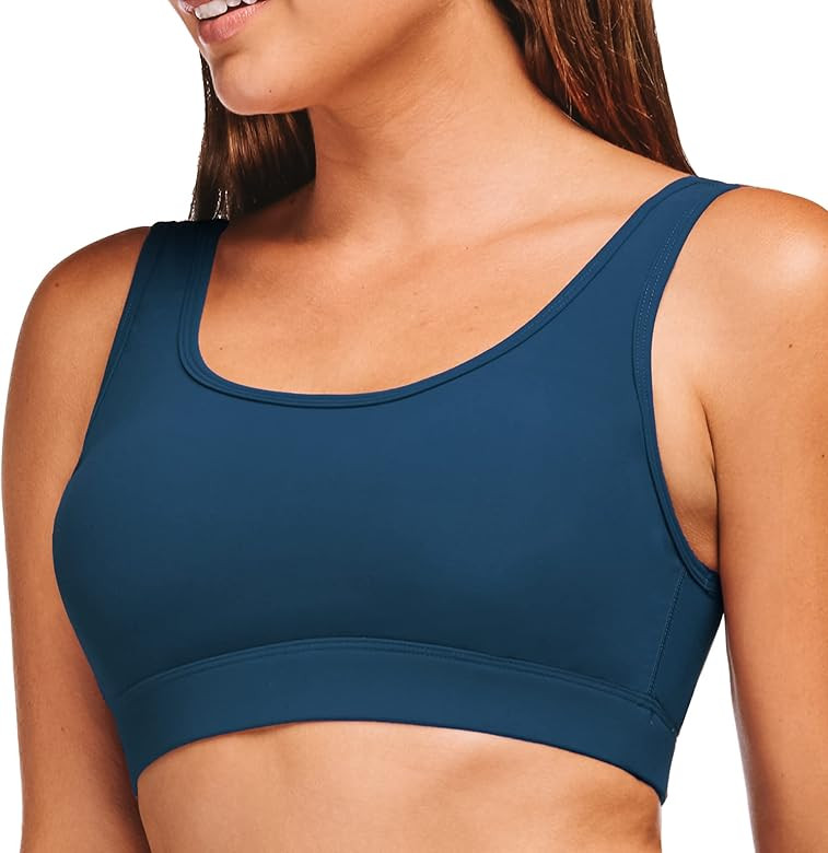 Stelle Women's Strappy Sports Bra Full Coverage Criss Cross Back Yoga Bra Padded Workout Sports B... | Amazon (US)