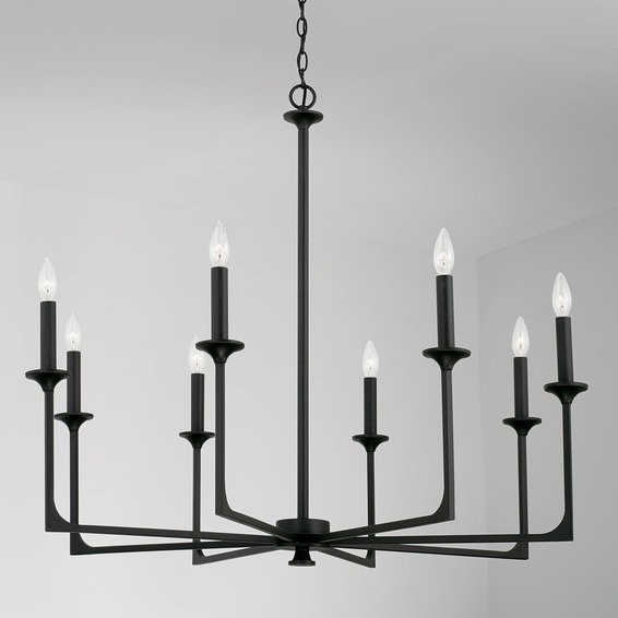 Curved Corner Chandelier - 8 Light | Shades of Light