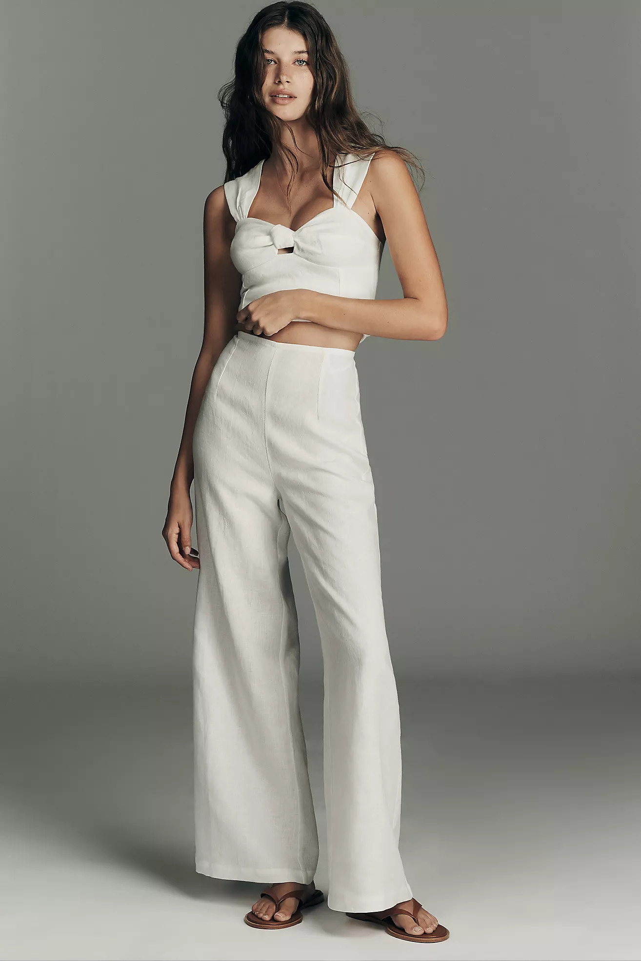 Faithfull The Brand Syna Linen Wide-Leg Trousers | Anthropologie (UK)