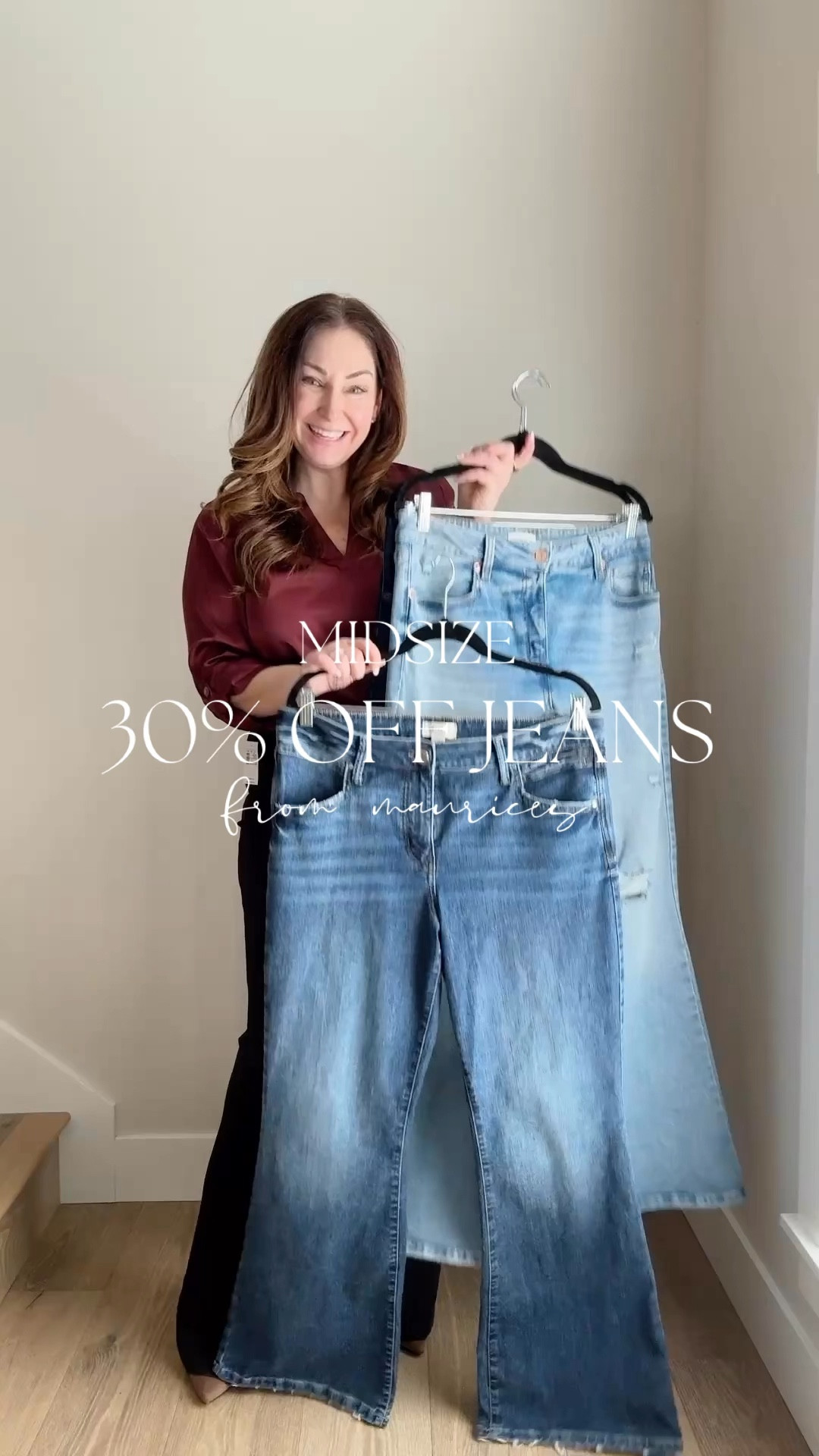 30% off jeans at Maurice’s wearing 14R in first two and large R in pull on style. Large in all tops 

#LTKSaleAlert #LTKWatchNow #LTKMidsize