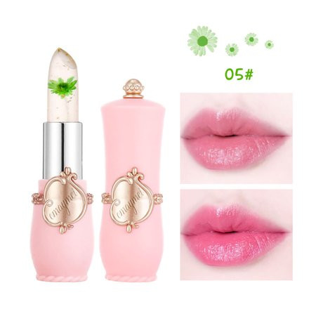 BalllsFHK Beauty Crystal Flower Jelly Lipstick Long Lasting Nutritious Lip Balm Lips Moisturizer Magic Temperature Color Change Lip Gloss Grass Green | Walmart (US)