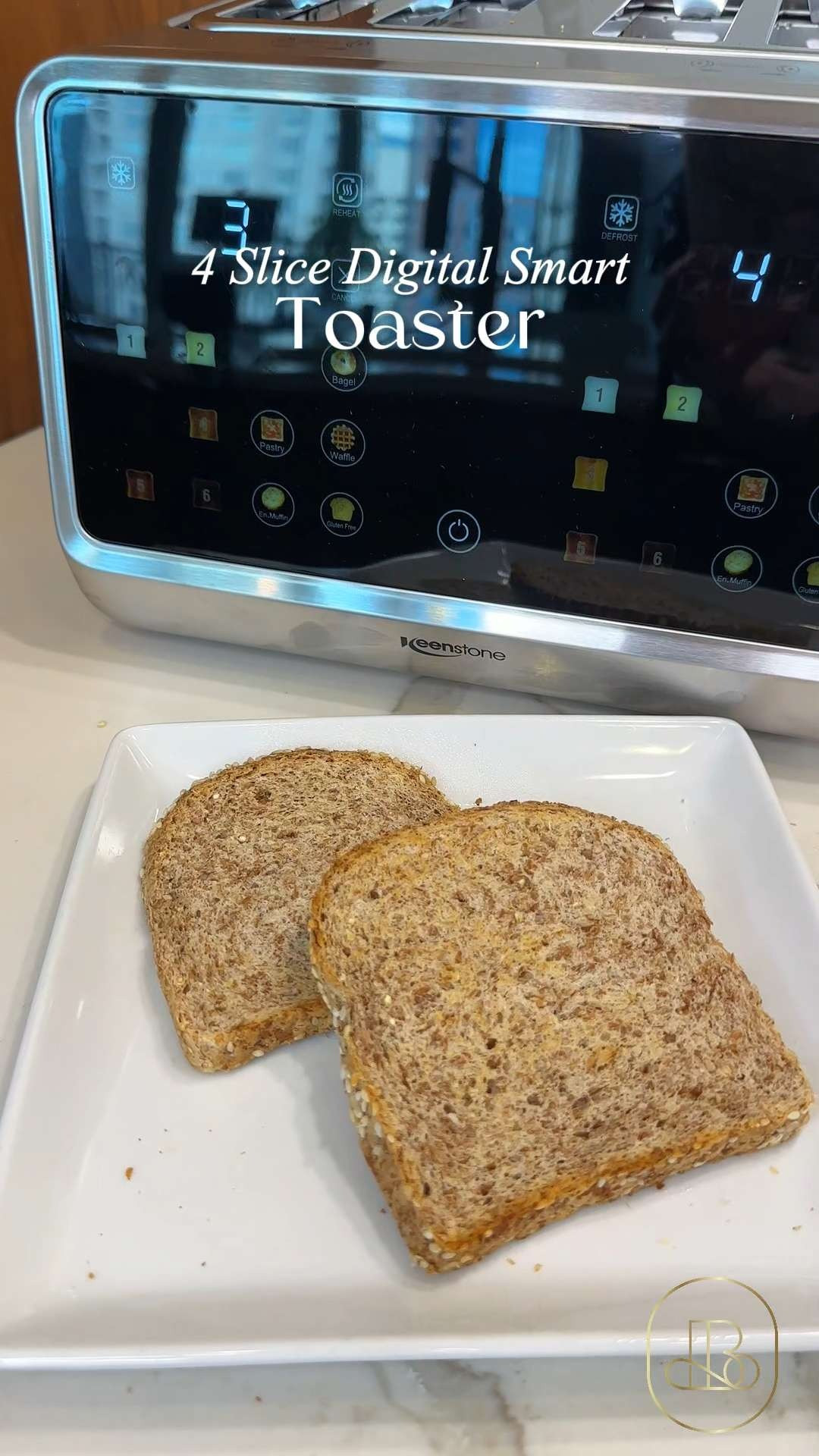 This toaster is doing more than just bread 🍞 This Keenstone 4-slice digital smart toaster makes mornings smoother with clear controls, even toasting, and enough space for bagels, sourdough, or waffles. Love that it handles four pieces at once, perfect for busy mornings or family breakfasts ⏲️ #kitchenupgrade #homegadgets #countertopstyle #toasterlove #morningroutine #homeessentials 

#LTKfoodie #LTKHome