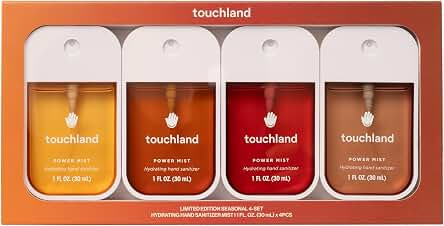 Touchland Limited Edition Seasonal Power Mist Hand Sanitizer 4-Set  | Amazon (US)
