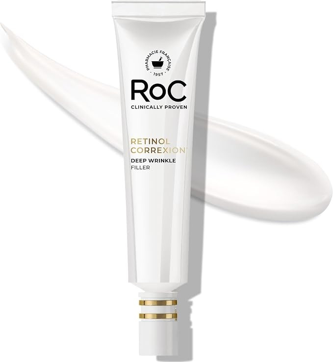 RoC Retinol Correxion Wrinkle Filler for Deep Wrinkles with Hyaluronic Acid | 1oz retinol serum f... | Amazon (US)