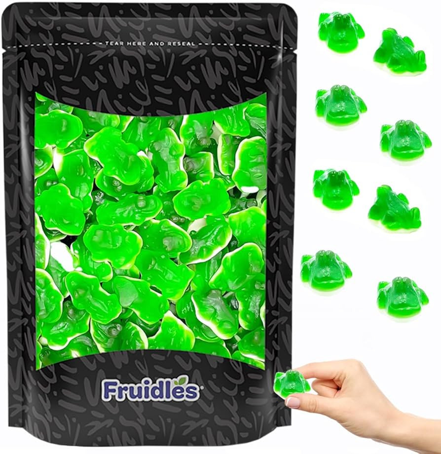 Fruidles Green Frogs Gummi Candy, Delicious Fruit Flavors Gummies (1 Pound) | Amazon (US)