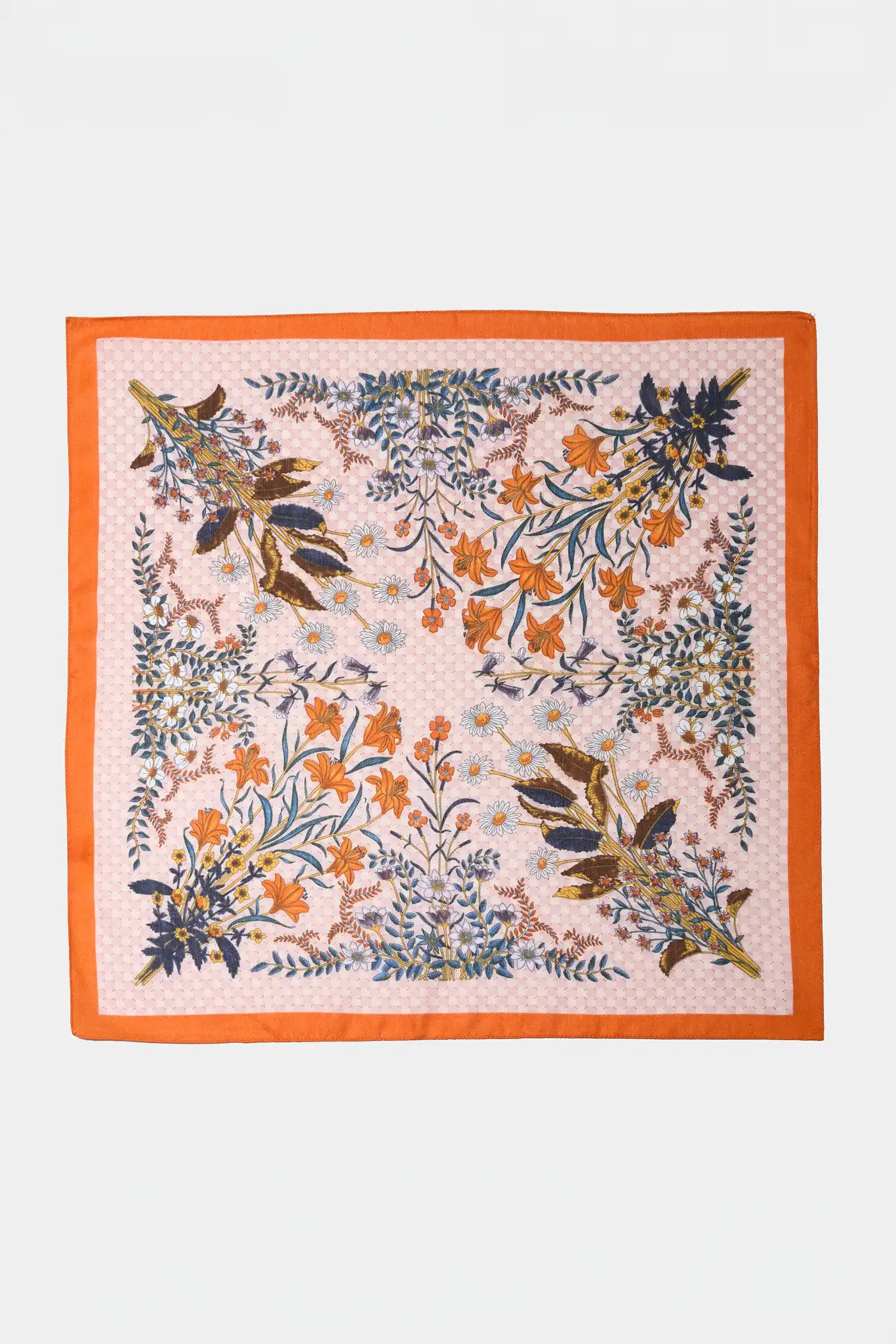 Orange Floral Printed Scarf | Avara