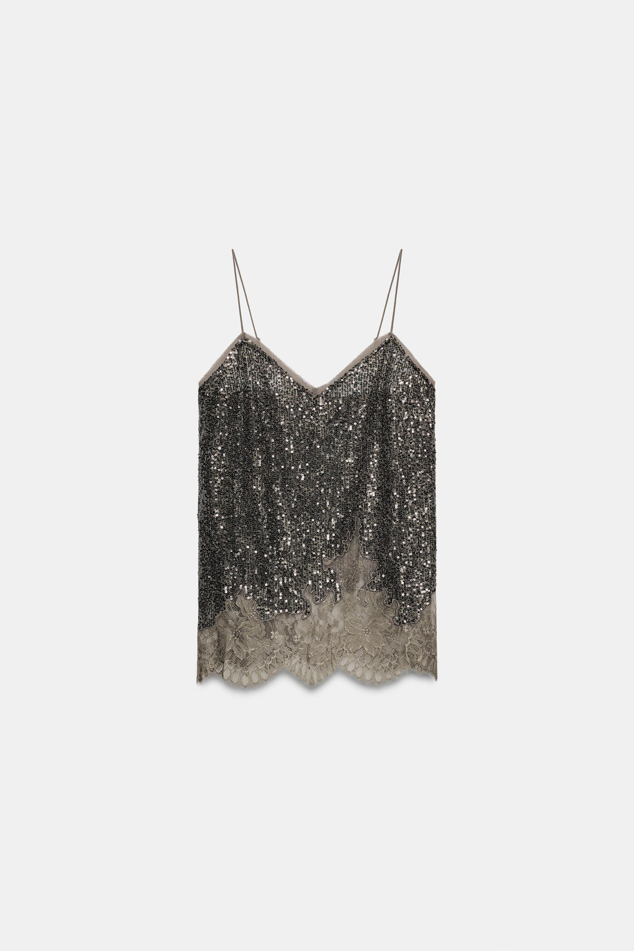 ZW COLLECTION SEQUIN CAMISOLE | Zara Canada