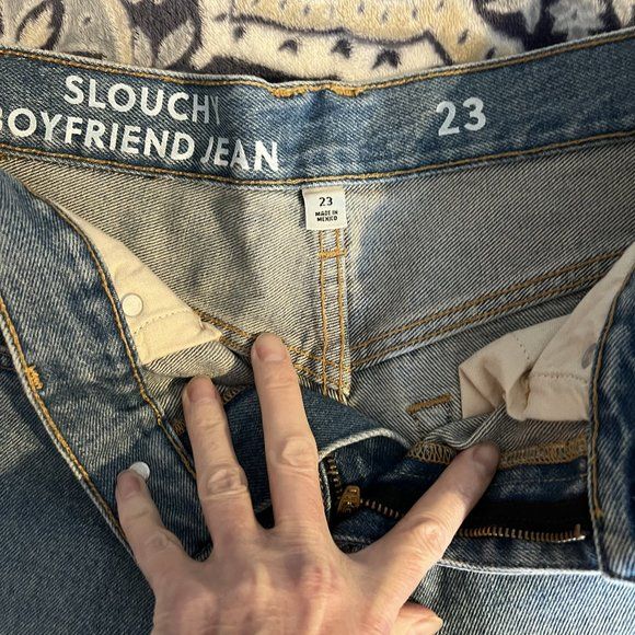 J Crew Slouchy Cropped Boyfriend Paint Splattered Jeans size 23 | Poshmark