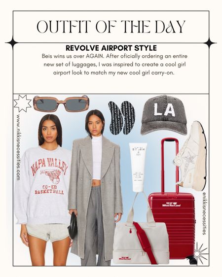 Revolve finds 
Airport looks 
Revolve fashion
Airport fashion 
Baseball cap
Red beis luggage 
The weekender 
Grey sweater 
Hydrating eye masks 
Hand cream 
Anti-aging 
Travel outfits 
Travel hacks 
Packing help 
LTK 

#LTKtravel #LTKstyletip #LTKSeasonal