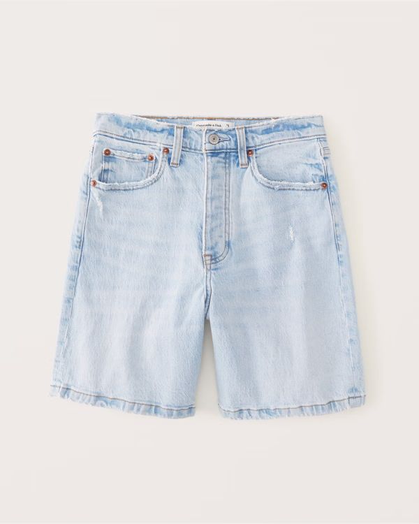 Women's High Rise 7 Inch Dad Shorts | Women's Bottoms | Abercrombie.com | Abercrombie & Fitch (US)