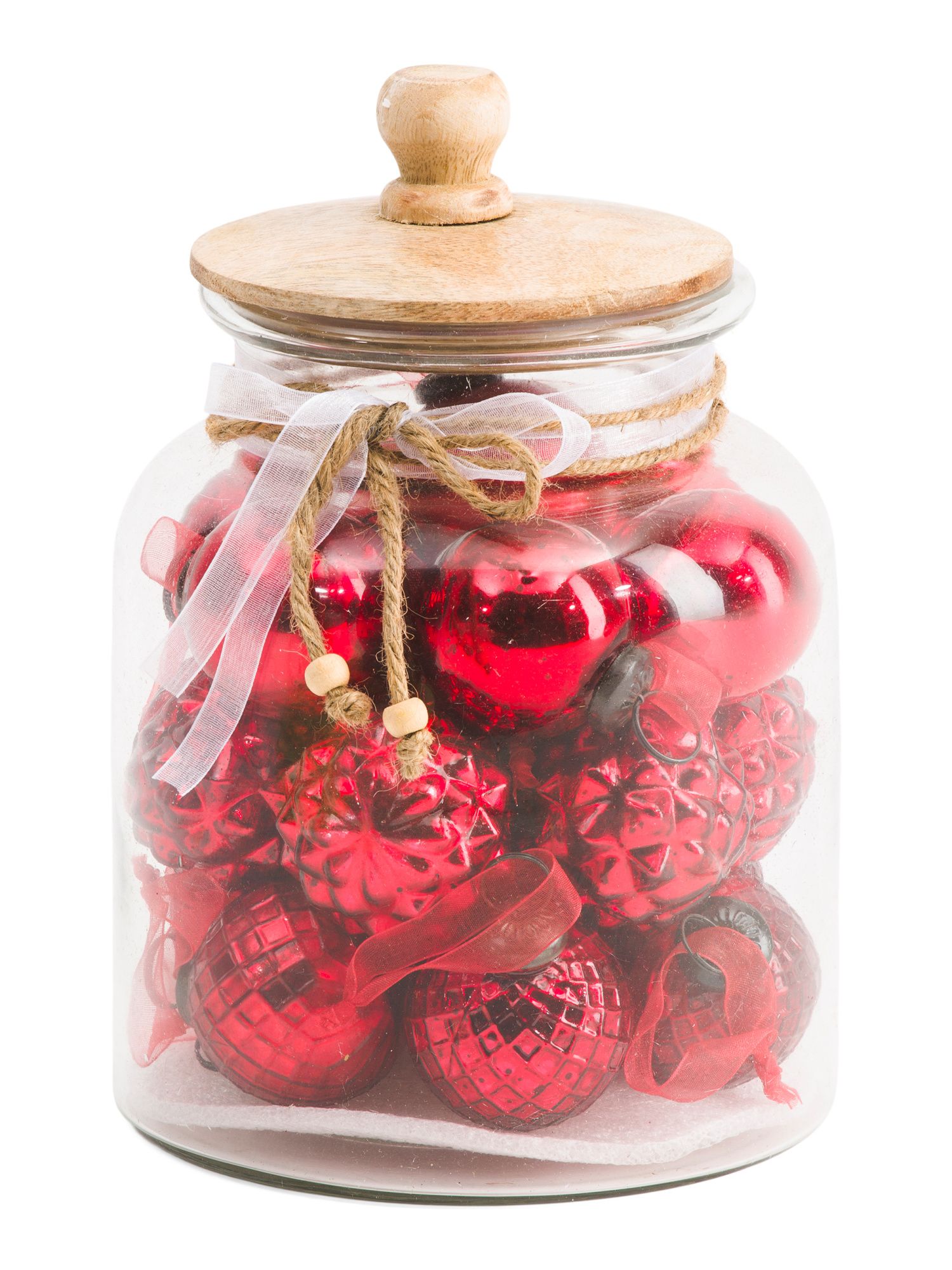 2in Ornaments In Glass Jar | TJ Maxx