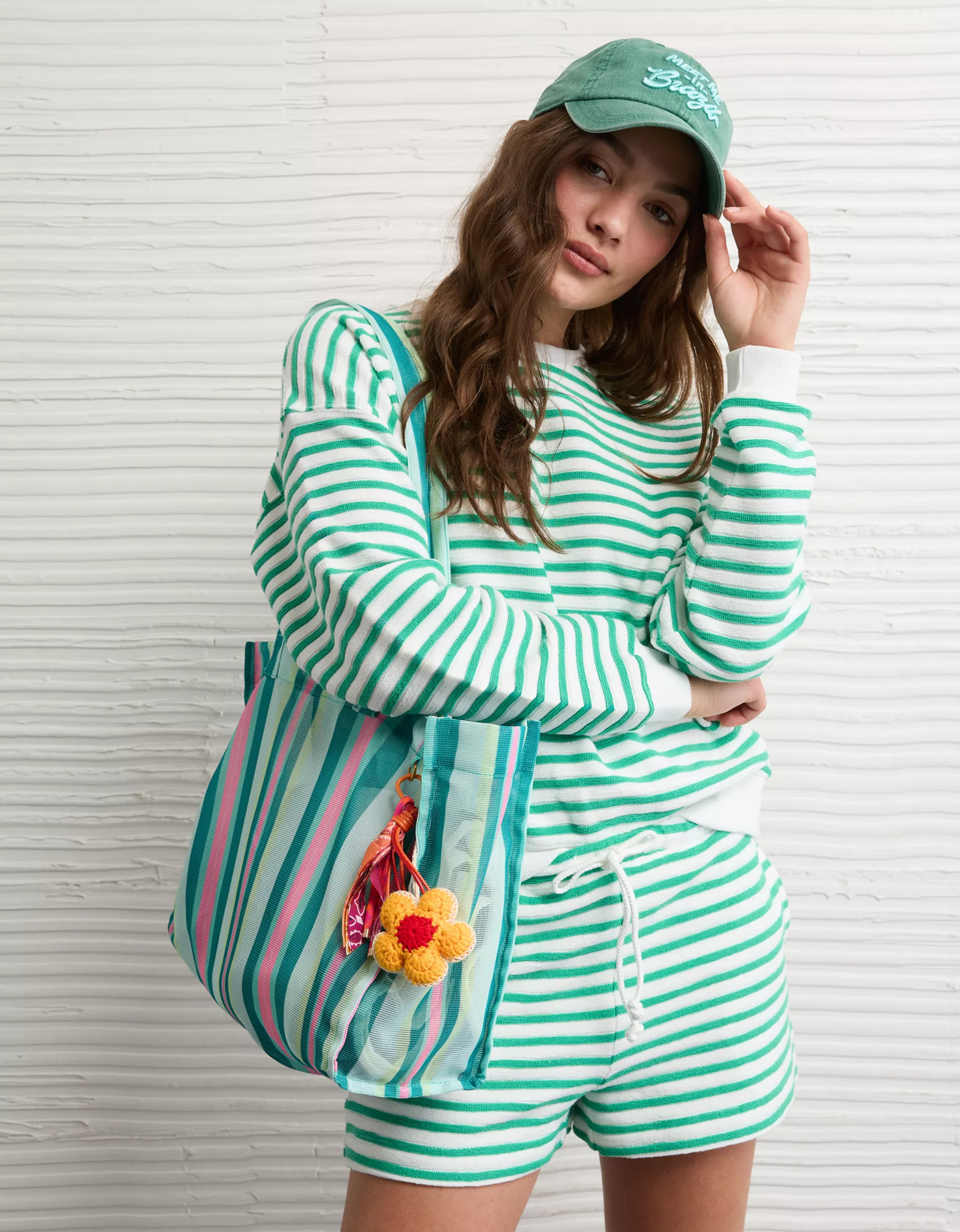 AE Textured Crew Neck Sweatshirt | American Eagle Outfitters (US & CA)