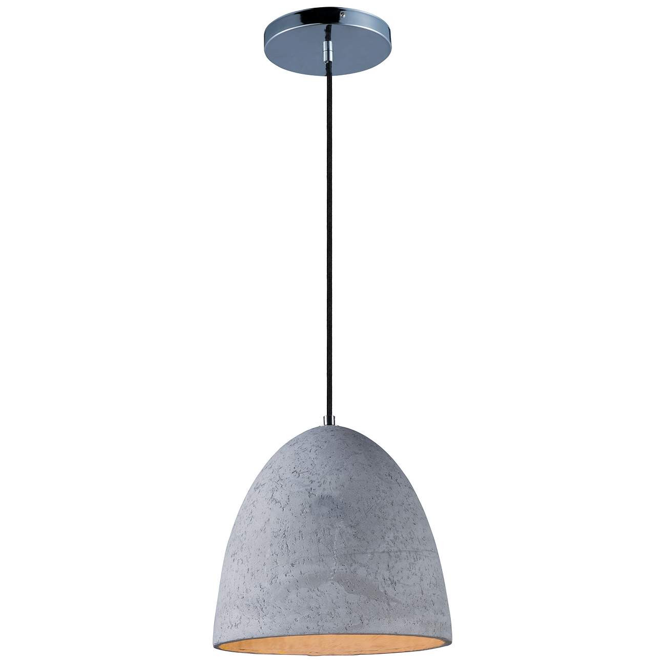 Maxim Crete 12" Wide LED Large Concrete Dome Mini Pendant | Lamps Plus