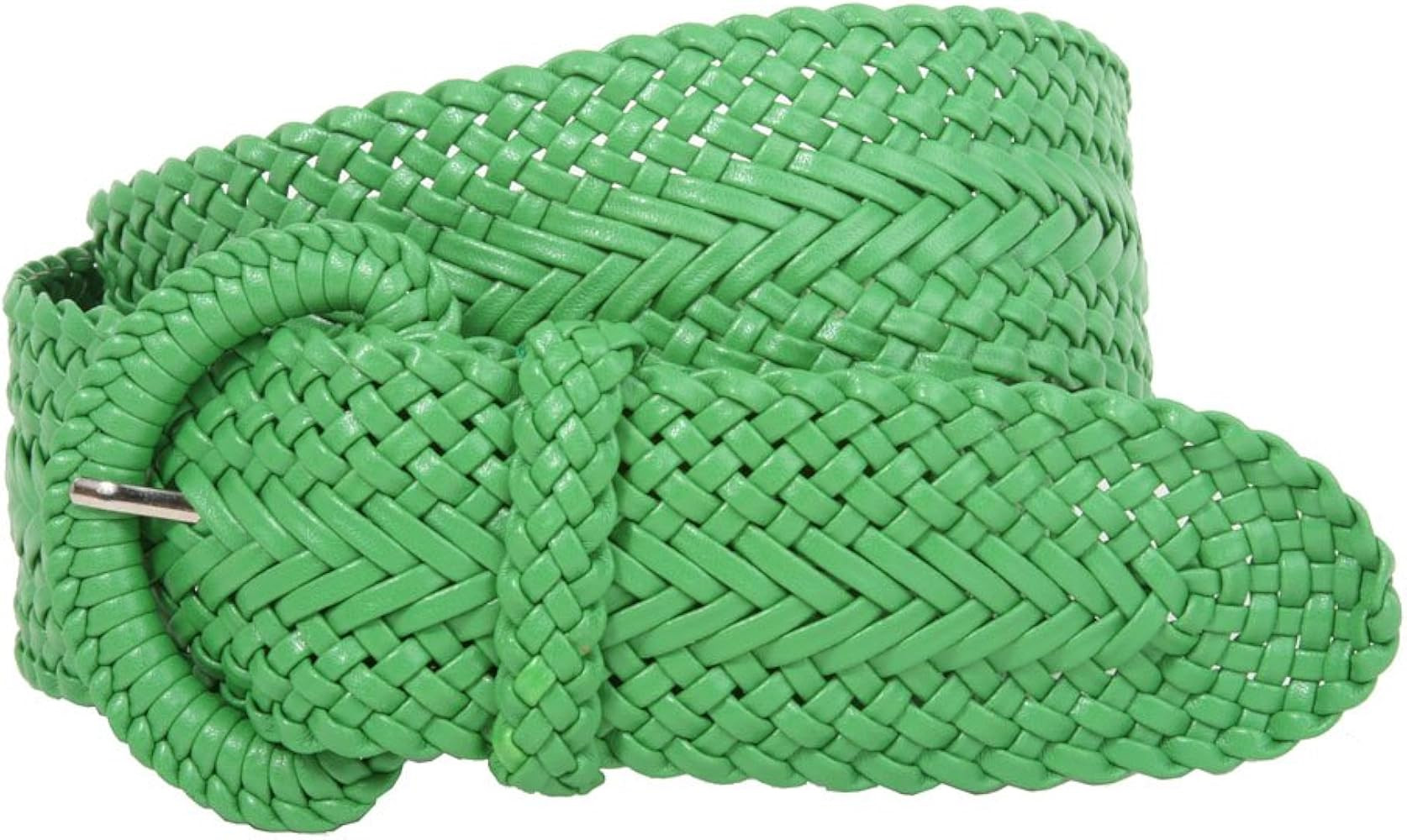 Beltiscool 2 Inch Wide Hand Made Soft Metallic Woven Braided Round Belt | Amazon (US)