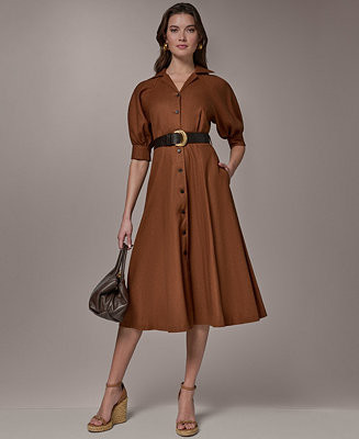 Women's Collared Neck Shirt Dress | Macy's