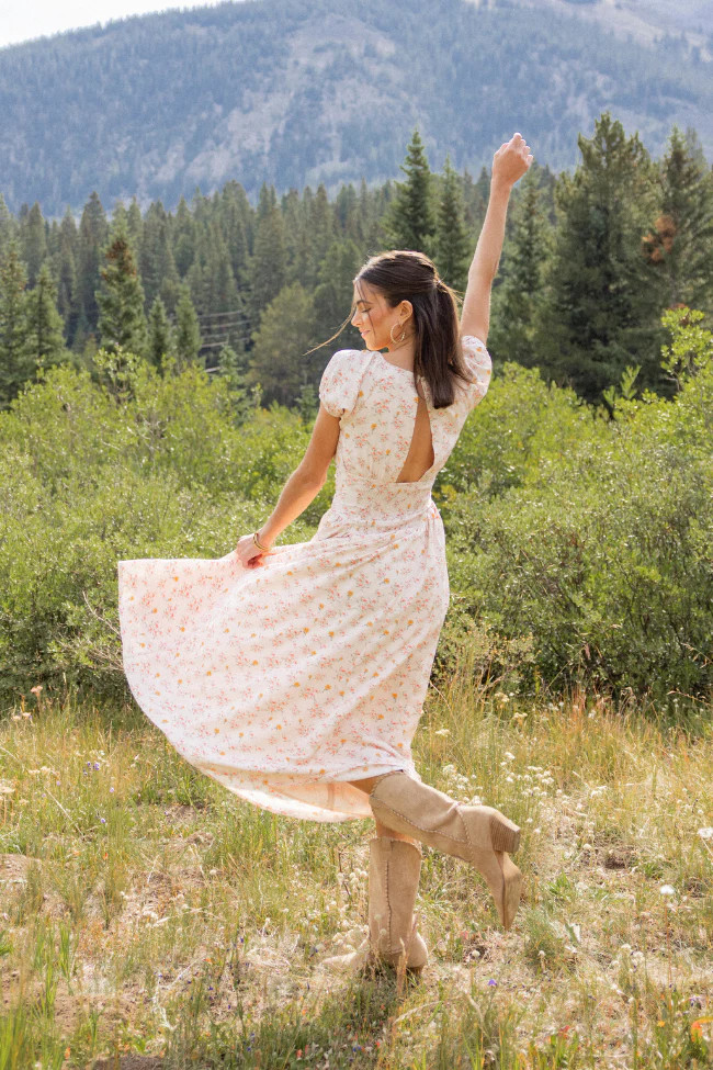 Gabriella Yellow Floral Drop Waist Maxi Dress SALE | Pink Lily