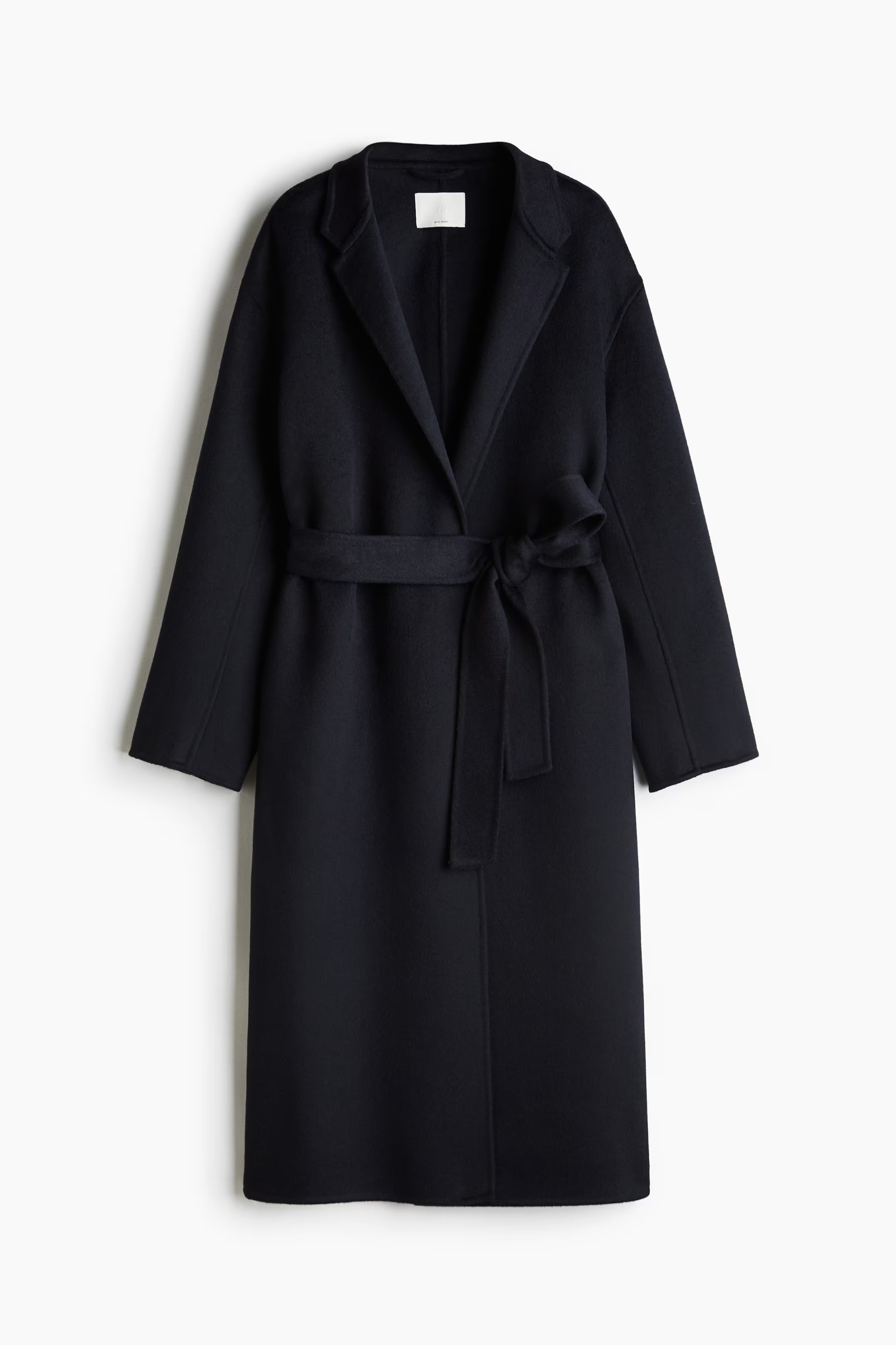 Handmade wool-blend coat - Navy blue - Ladies | H&M GB | H&M (UK, MY, IN, SG, PH, TW, HK)