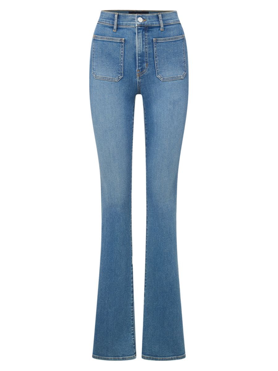 Beverly Skinny Flare Patch Pocket Jeans | Saks Fifth Avenue