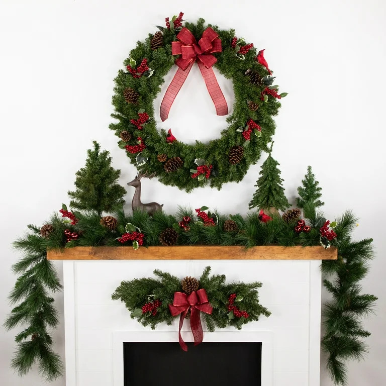 Northlight 36 in. Unlit Artificial Canadian Pine Christmas Wreath | Walmart (US)