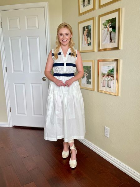Wearing an XS, use code SAVANNA15 at checkout for 15% off! | coastal granddaughter
Coastal style
Polo dress
Summer dress
Midi dress
White dress
Fourth of July outfit 
Preppy style
Preppy outfit 

#LTKFindsUnder100 #LTKSeasonal #LTKStyleTip