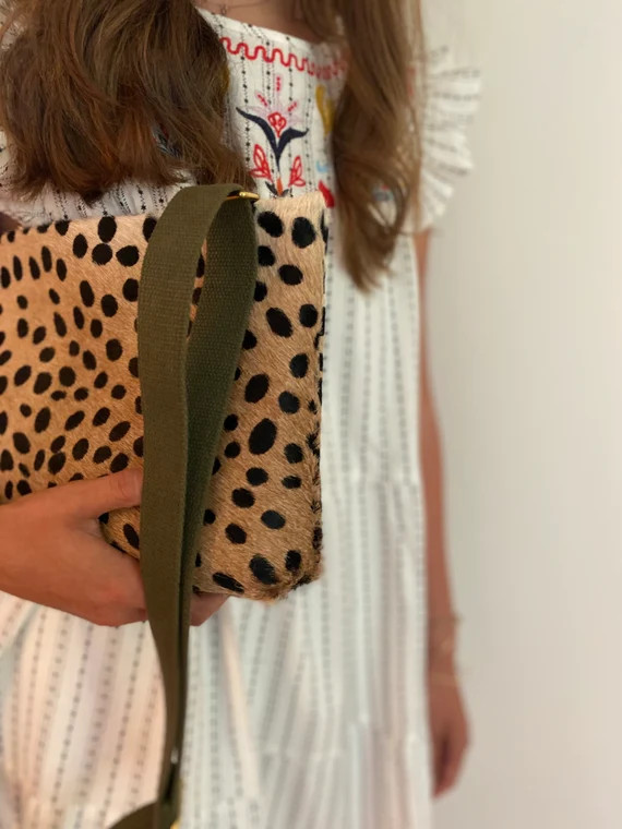 Frances Bag Cheetah |one-of-a-kind vintage fabric lined clutch or crossbody purse | Etsy (US)