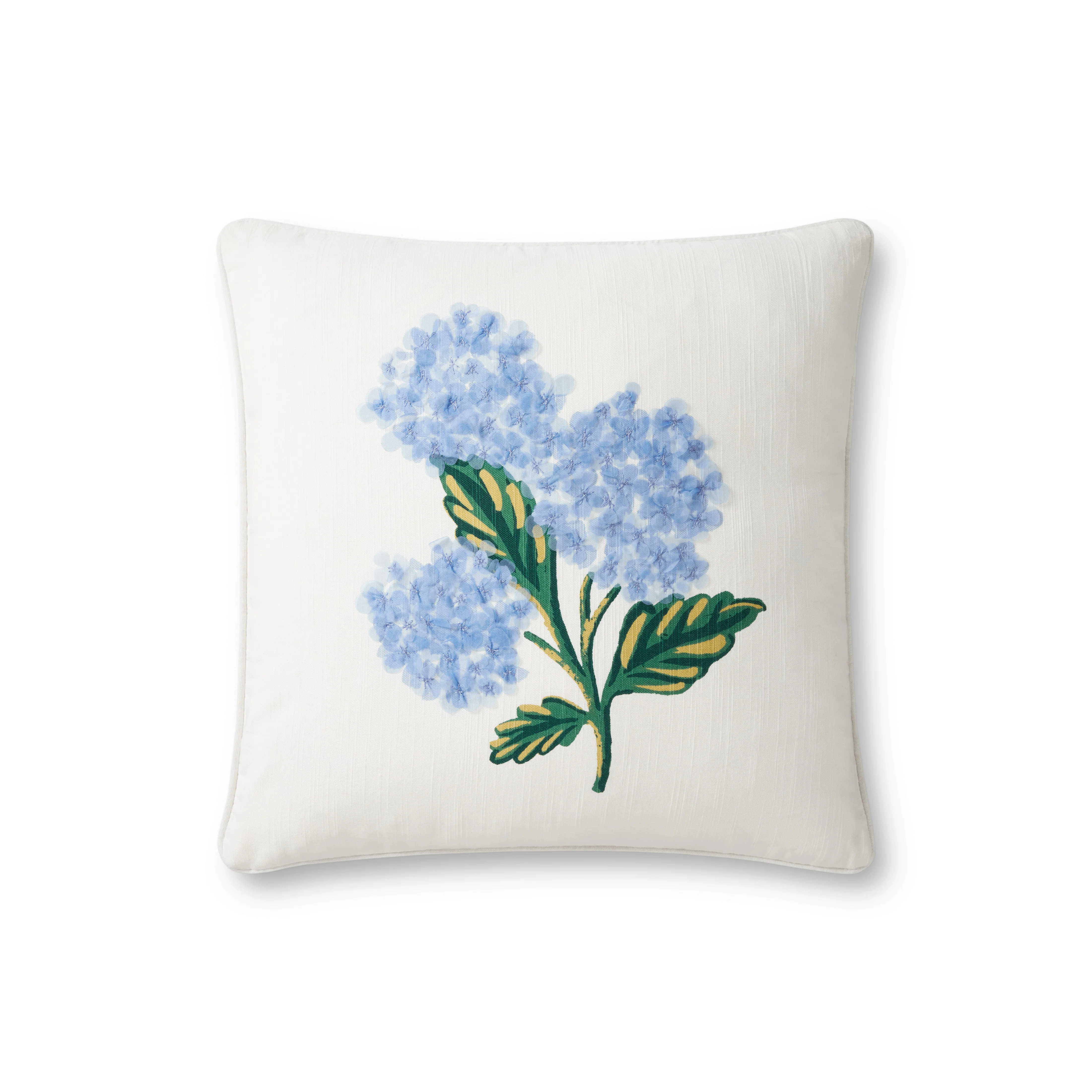 Rifle Paper Co. Rifle Paper Co. x Loloi PRP0015 Bouquet Ivory / Blue 18" x 18" Pillow | Wayfair | Wayfair North America