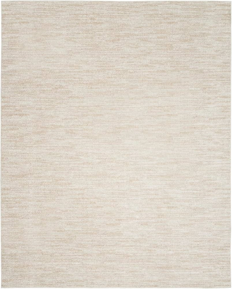 Nourison Essentials Indoor/Outdoor Ivory Beige 8' x 10' Area Rug, Easy Cleaning, Non Shedding, Be... | Amazon (US)