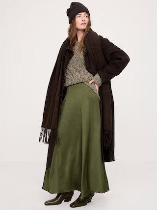 Stretch-Satin Maxi Skirt | Banana Republic (US)