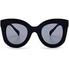 Amazon.com: Butterfly Sunglasses Semi Cat Eye Glasses Plastic Frame Clear Gradient Lenses (Matte ... | Amazon (US)