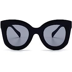Amazon.com: Butterfly Sunglasses Semi Cat Eye Glasses Plastic Frame Clear Gradient Lenses (Matte ... | Amazon (US)