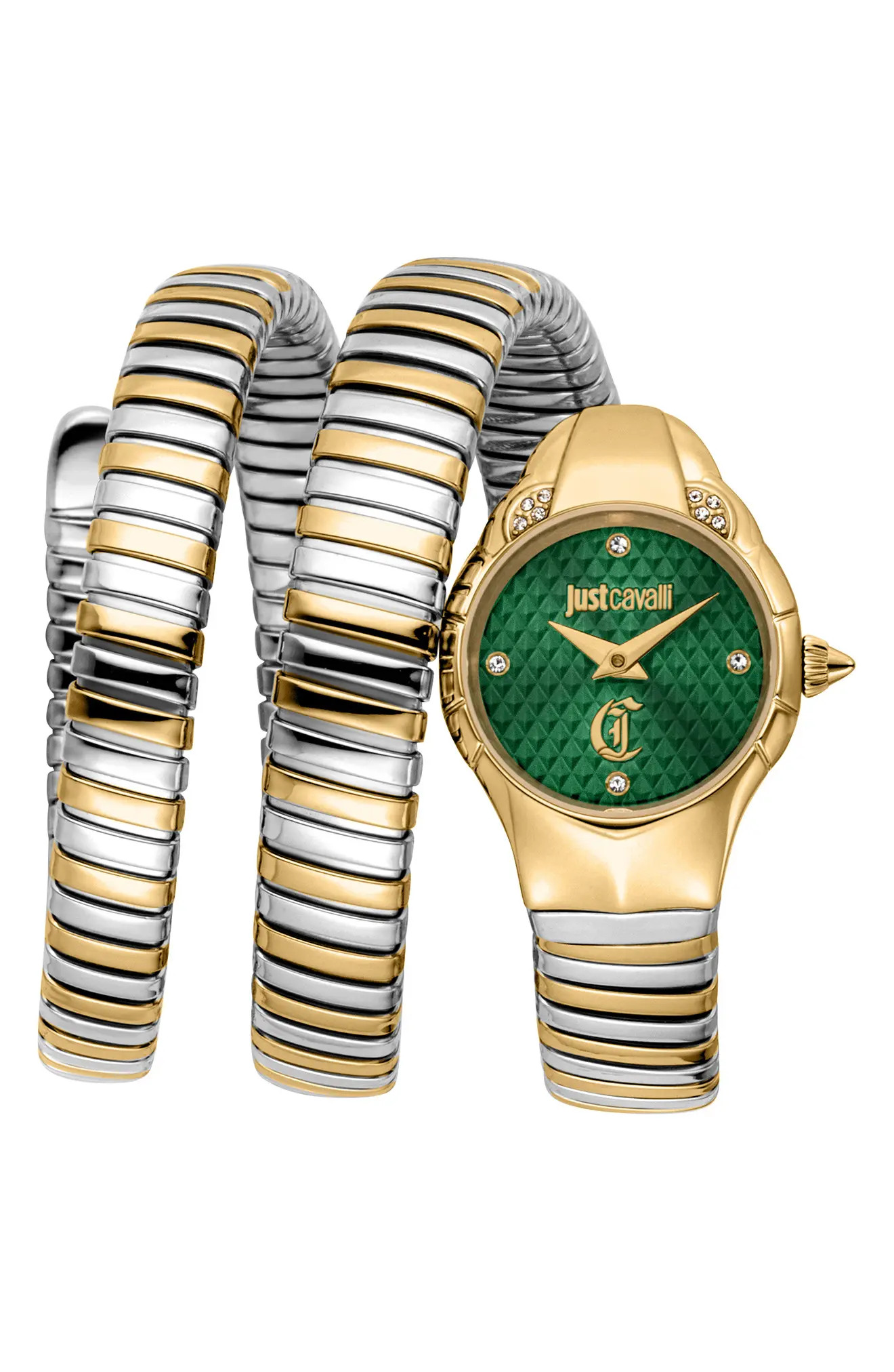 Just Cavalli Amanta Snake Wraparound Bracelet Watch, 22.5mm x 32.5mm (Women) | Nordstromrack | Nordstrom Rack
