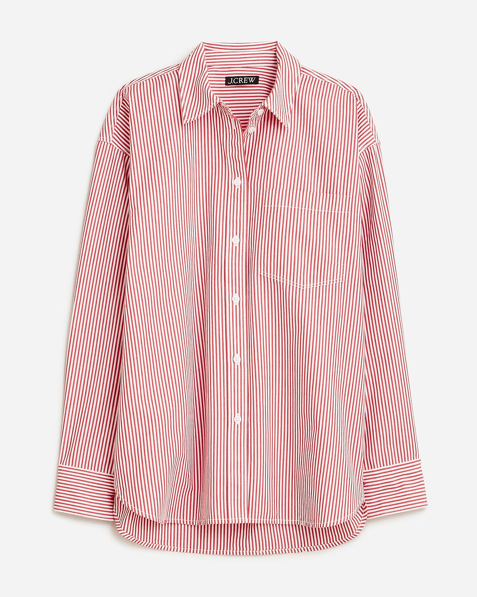 Étienne oversized shirt in red pinstripe | J. Crew US